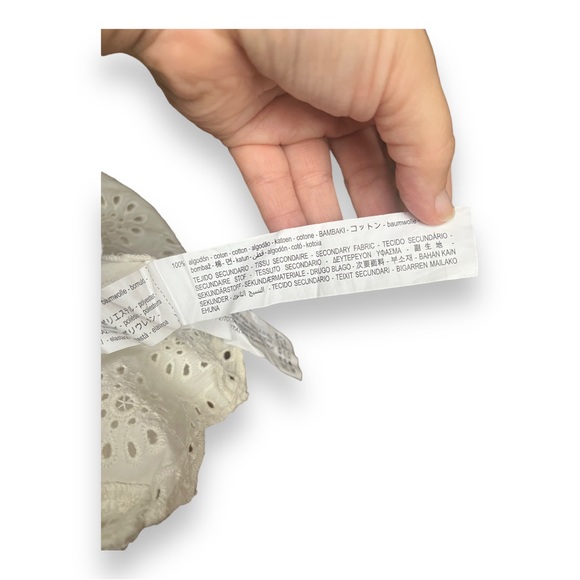 Bershka Swiss Embroidered Tank Top Bralette in White - Picture 12 of 14